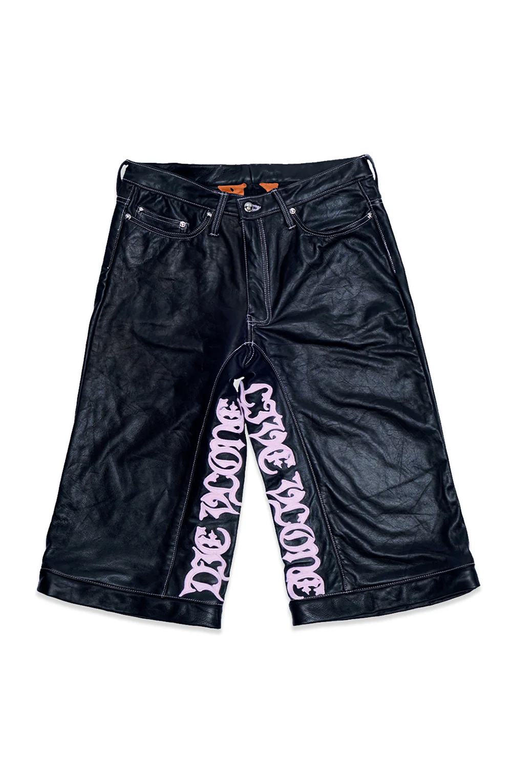 LVDV LEATHER PANTS/SHORTS (Orange V Label) Limited Edition - Image 3