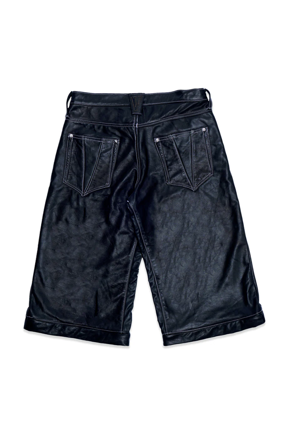 LVDV LEATHER PANTS/SHORTS (Orange V Label) Limited Edition - Image 4