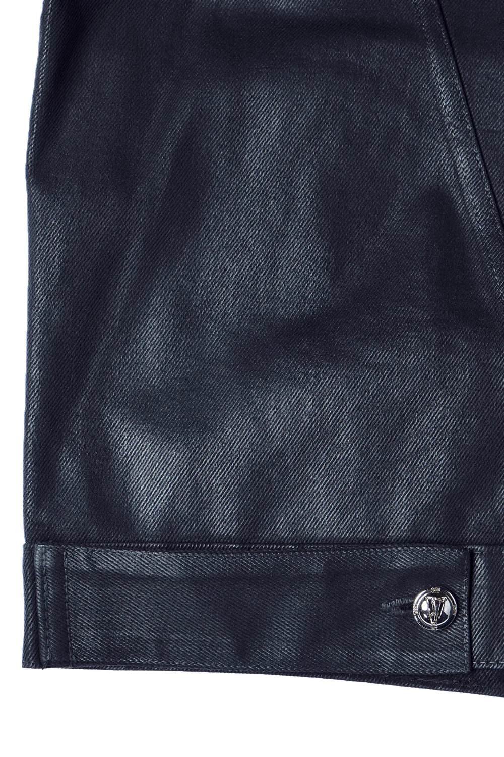 TAR WAXED DENIM JACKET (Black) - Image 4