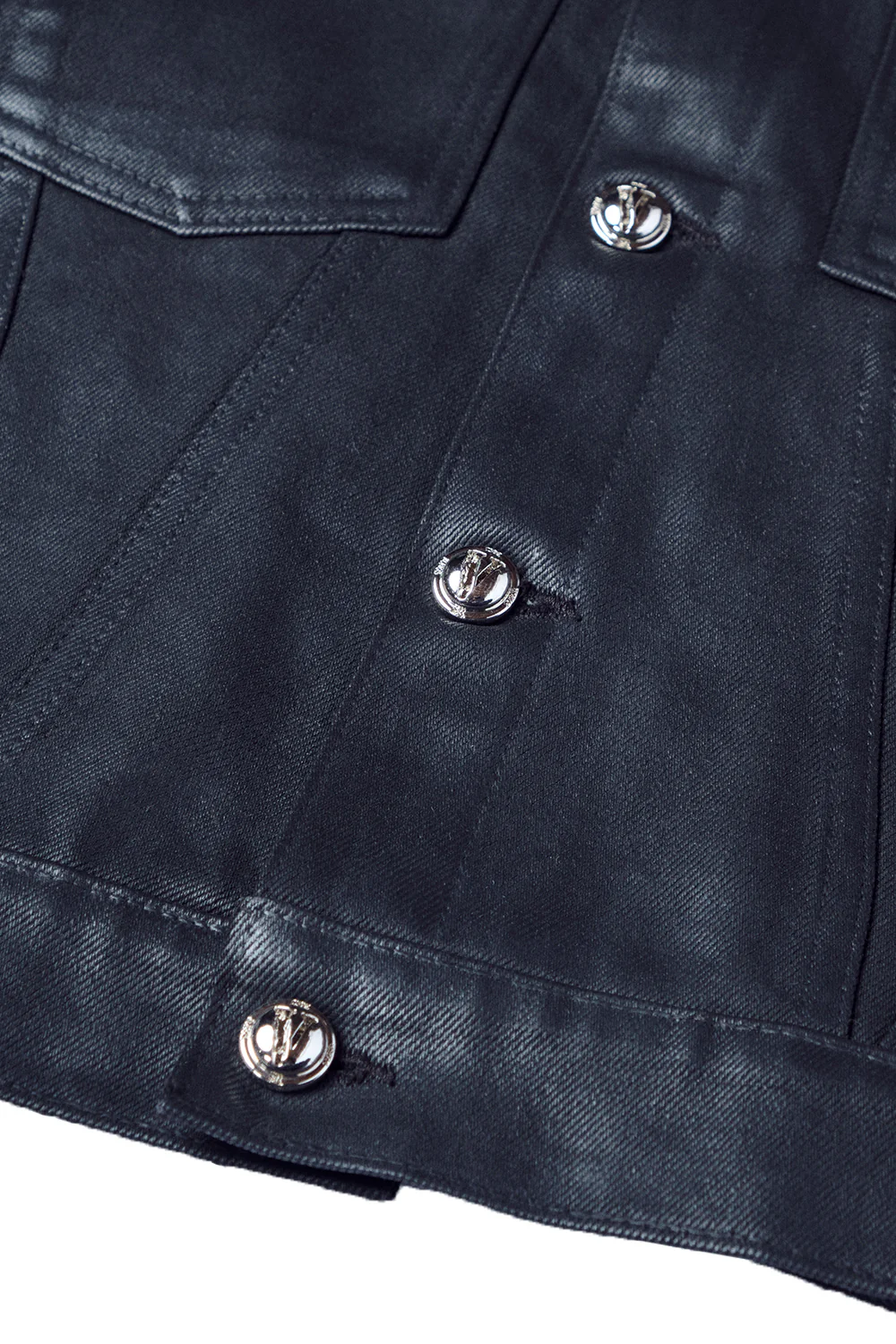 TAR WAXED DENIM JACKET (Black) - Image 6