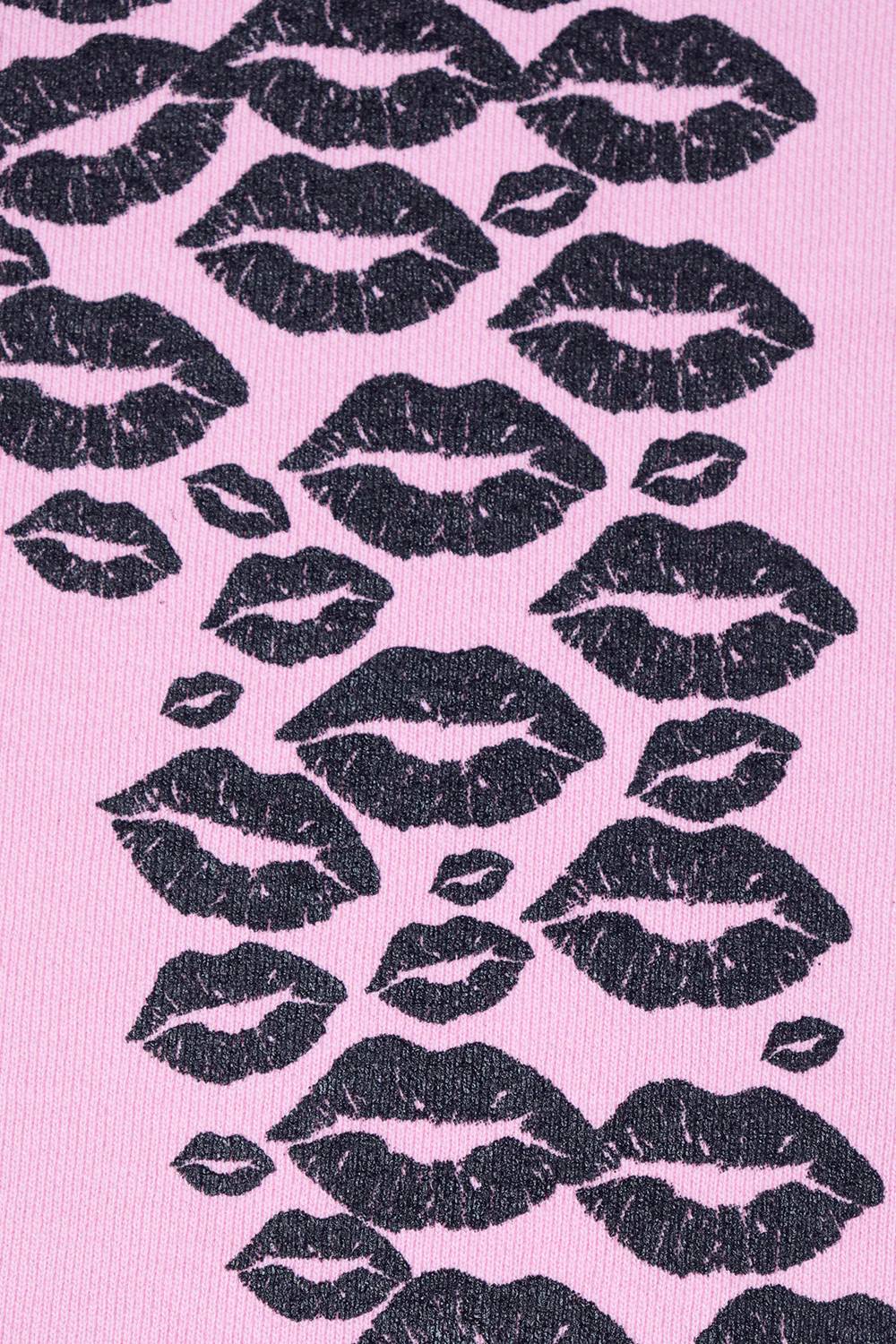 BLACK LIPSTICK FRIENDS- EMBROIDERED CROP TOP ZIP UP HOODIE (Pink) - Image 5