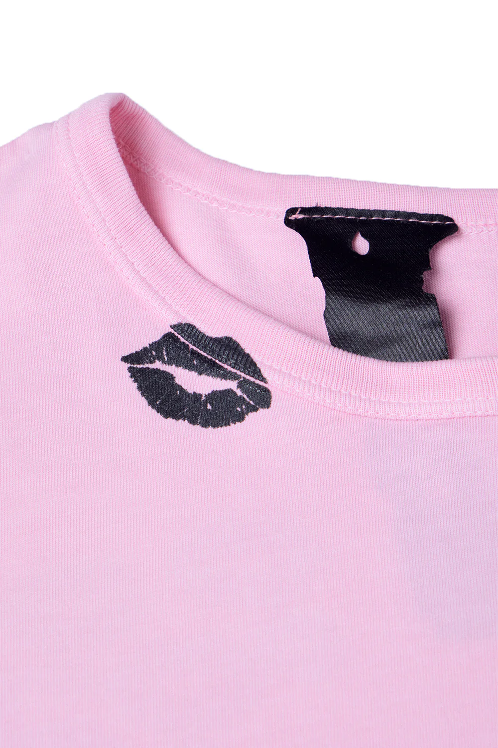 BLACK LIPSTICK FRIENDS- EMBROIDERED T-SHIRT (pink) - Image 3