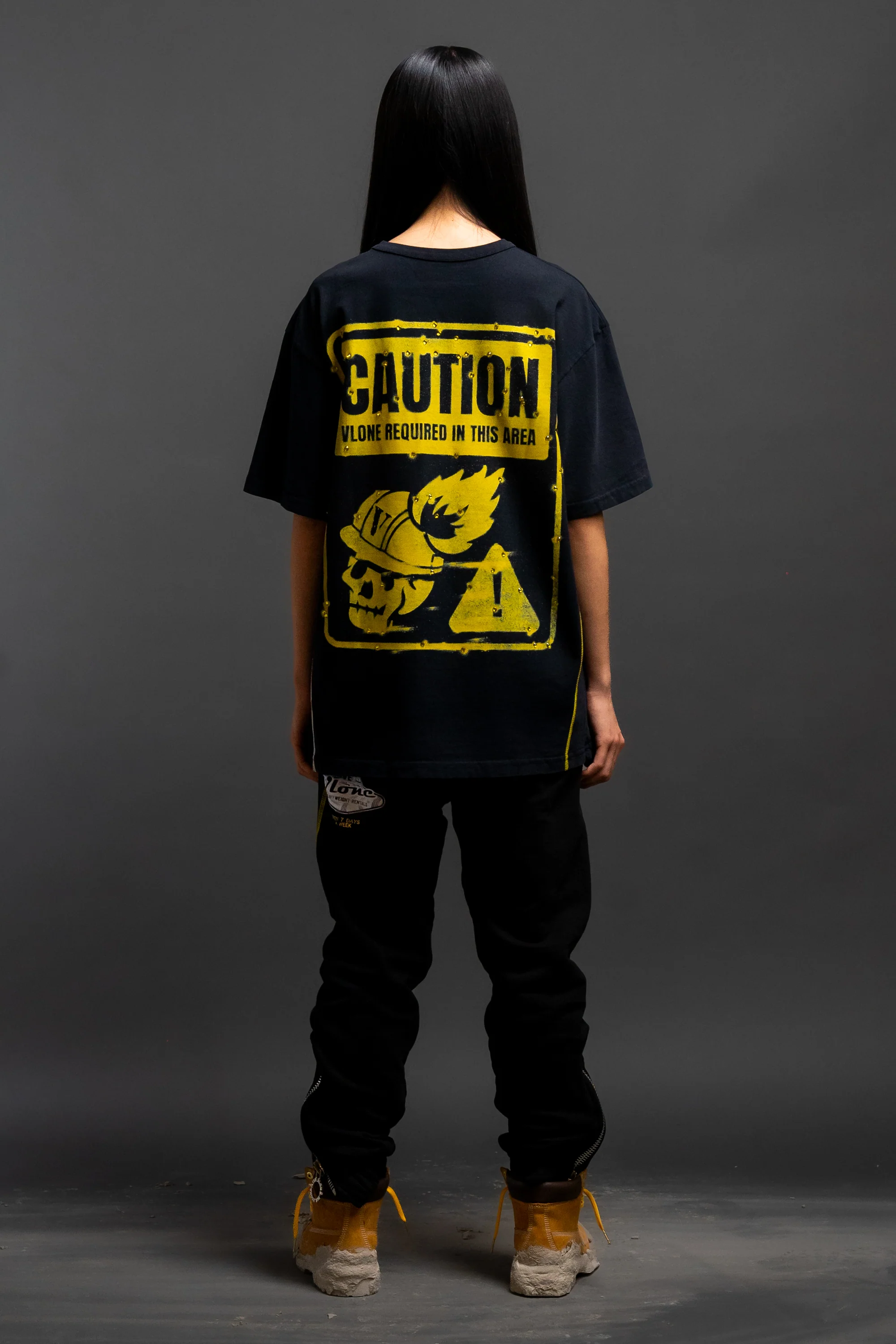 Policy S/S T-Shirt In Rhinestone - Image 4