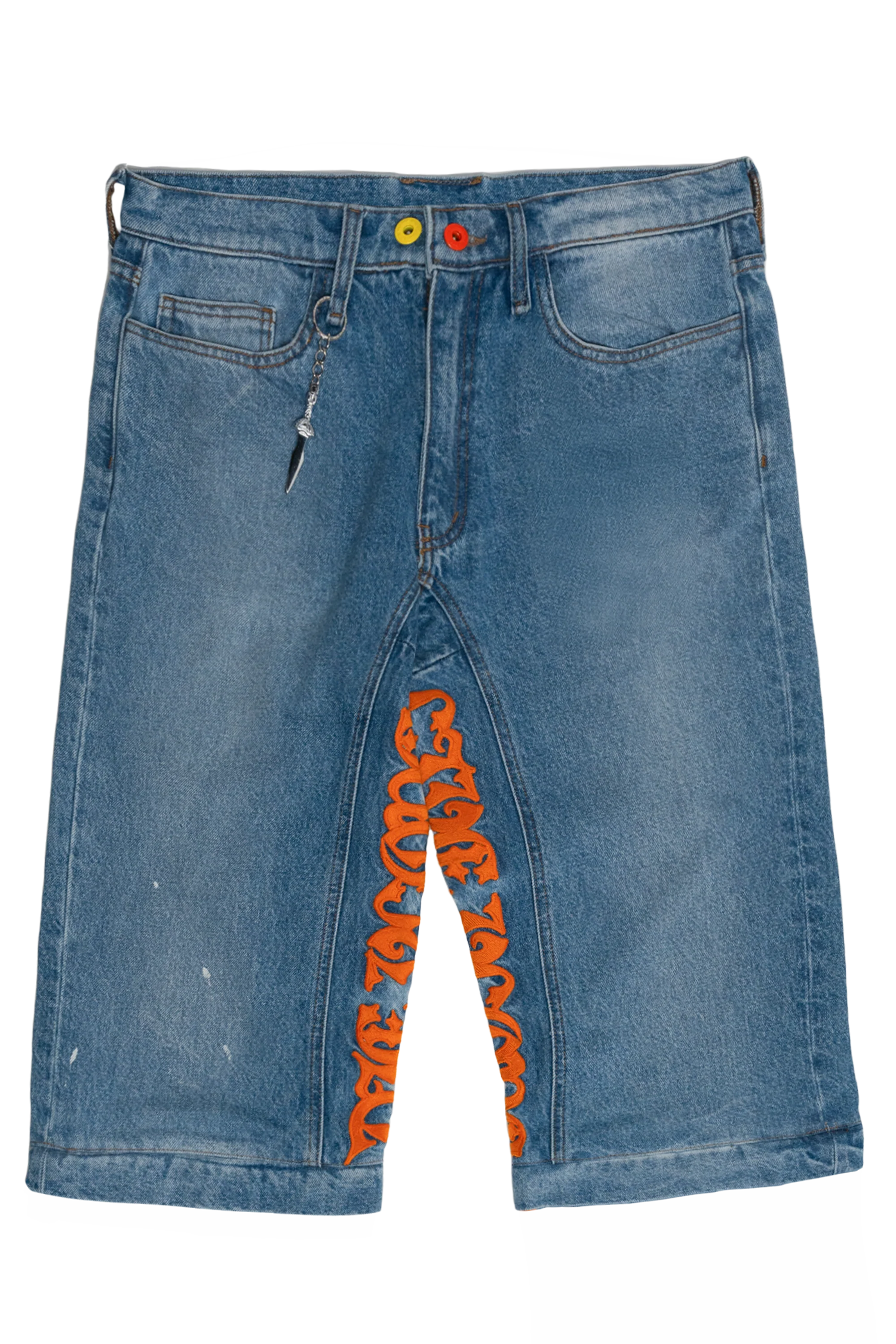 THE INFAMOUS LVDV SKATER JEANS/SHORTS with “DAGGER” KEYCHAIN - Image 3