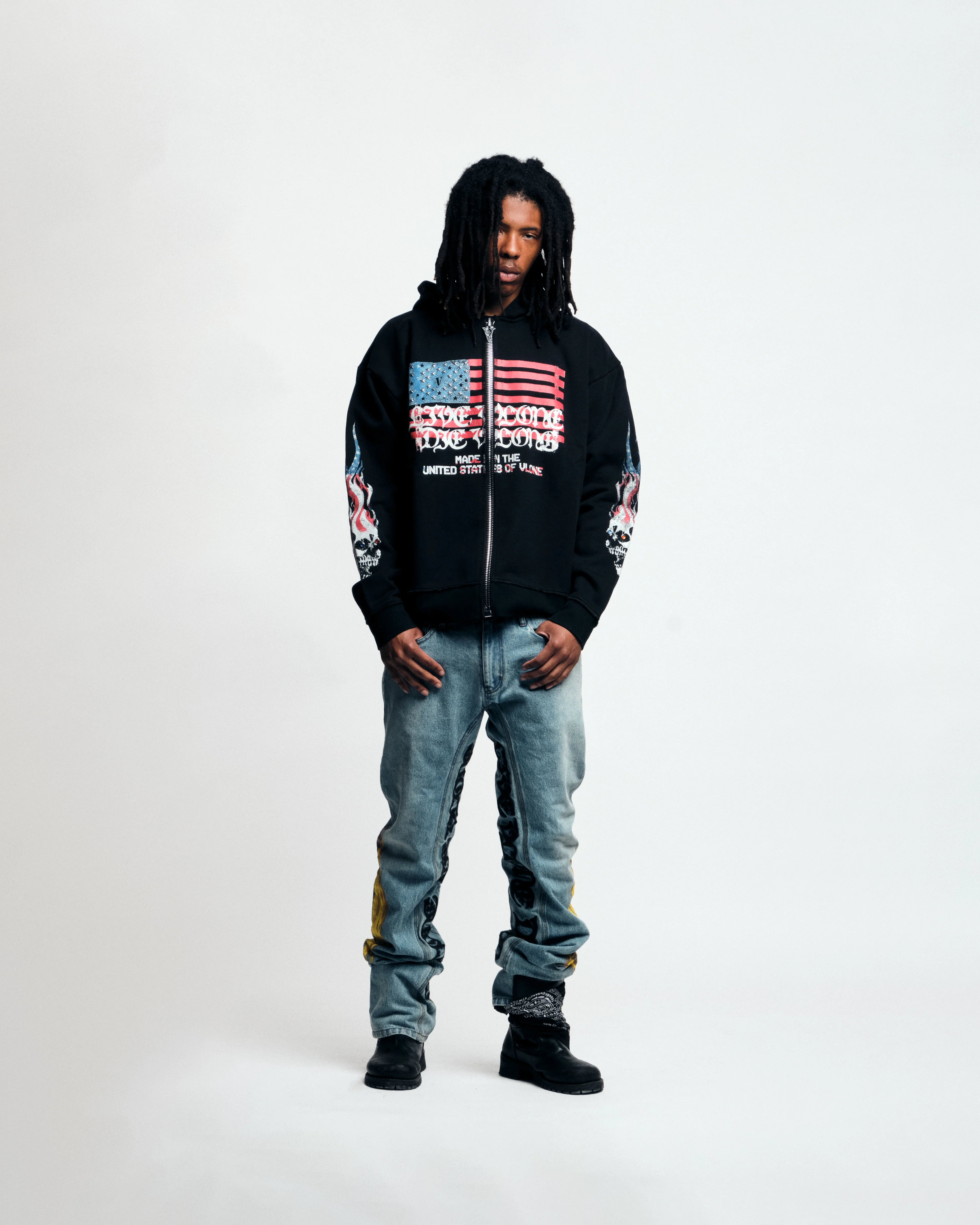 VLONE FLAG Zip Up Hoodie - Image 10