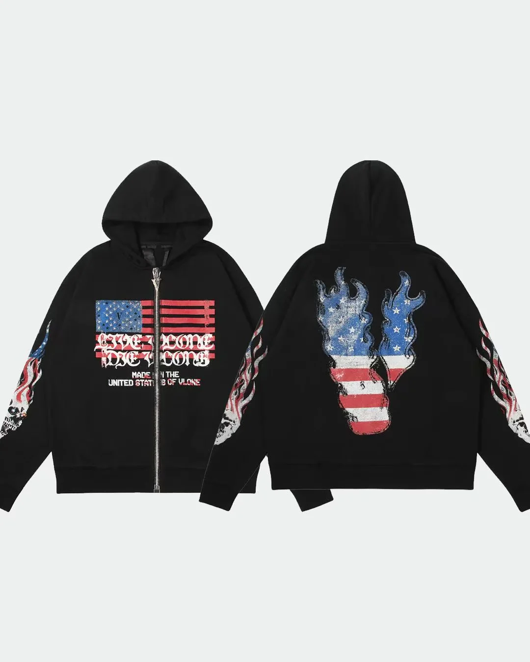 VLONE FLAG Zip Up Hoodie - Image 2